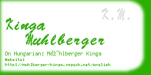 kinga muhlberger business card